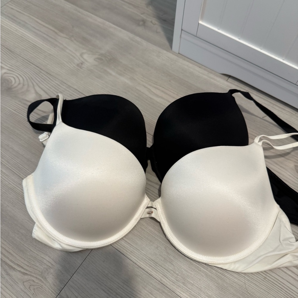 Victoria's Secret White & PINK Black Bra